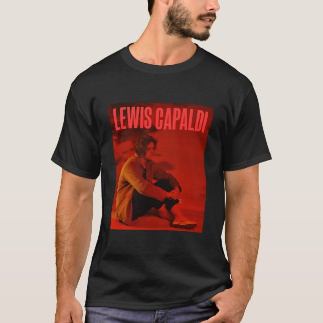 Lewis Capaldi Â€“ Albumomslag Röd Text T Shirt (Framsida)