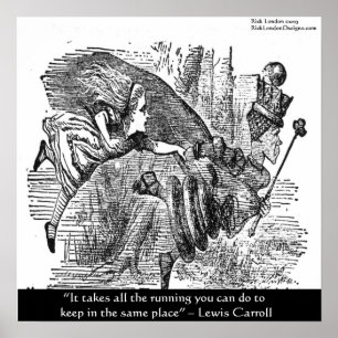 Lewis Carroll Grafik & Känd Citat Poster