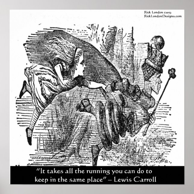 Lewis Carroll Grafik & Känd Citat Poster (Framsidan)