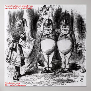 Lewis Carroll Grafik & Känd Citat Poster