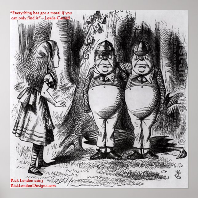 Lewis Carroll Grafik & Känd Citat Poster (Framsidan)