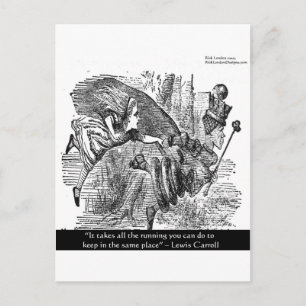 Lewis Carroll Grafik & Känd Citat Vykort