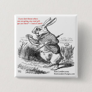 Lewis Carroll Looking Glass Illustration & Citat Knapp
