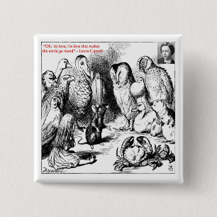 Lewis Carroll Looking Glass Illustration & Citat Knapp