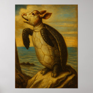 Lewis Carroll Mock Turtle Character Poster