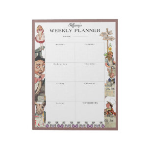 Lewis Carroll's Alice i Wonderland Weekly Planner Anteckningsblock