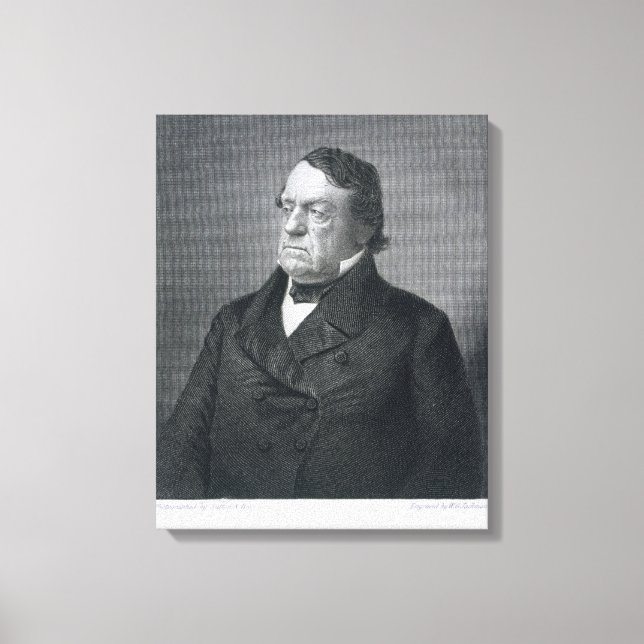 Lewis Cass, graverad av William G. Jackman (fl.c.1 Canvastryck (Framsida)
