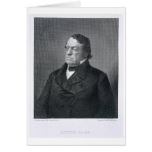 Lewis Cass, graverad av William G. Jackman (fl.c.1 Hälsningskort
