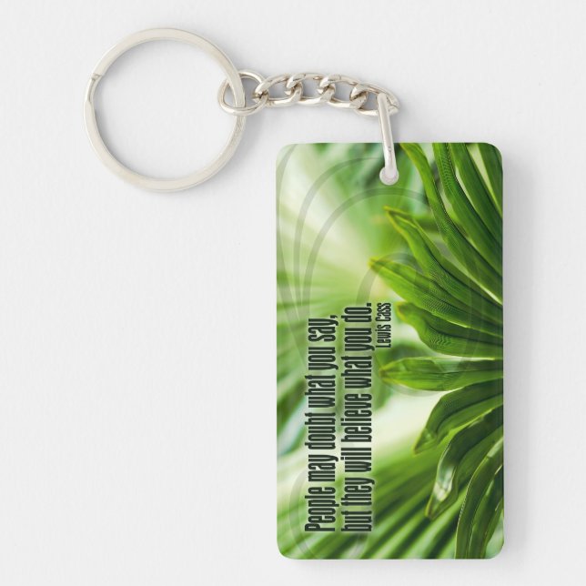 Lewis Cass Inspirational Quote "Doubt" Nyckelring (Framsidan)