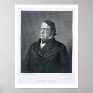 Lewis Cass som inristas av William G. Jackman Poster