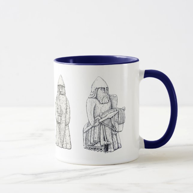 Lewis chessmen kväver konsten mugg (Höger)