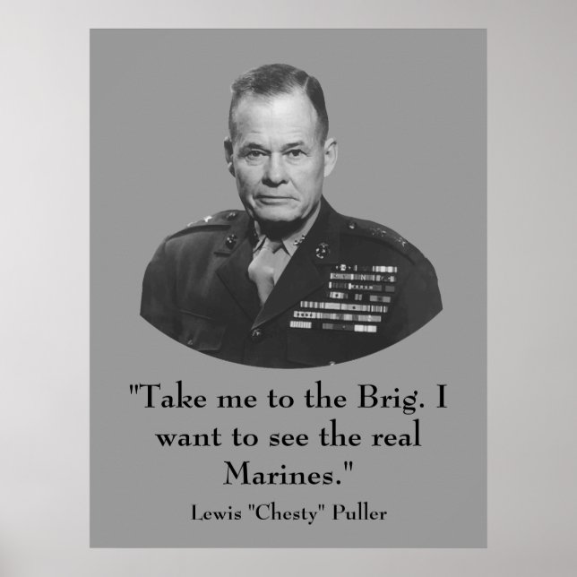 Lewis "Chety" Puller - Krig Hero Poster (Framsidan)