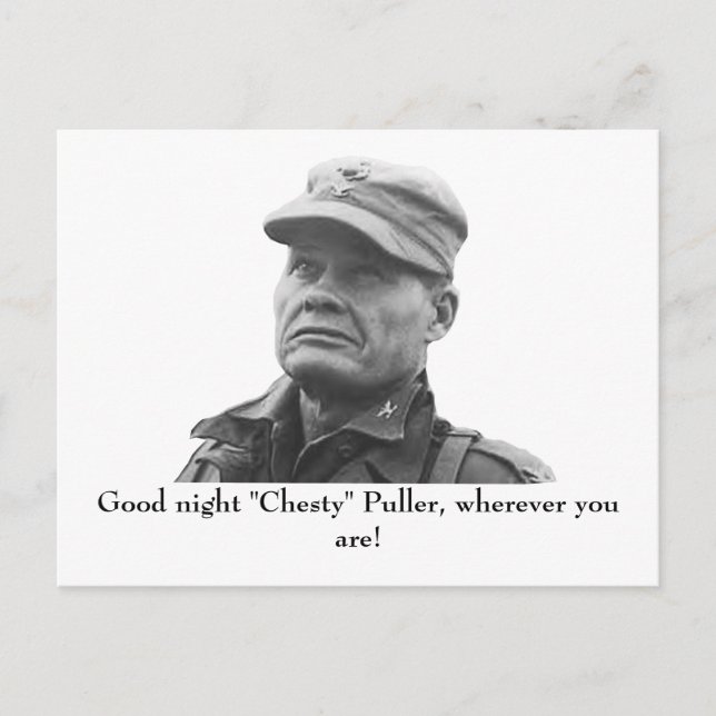 Lewis "Chety" Puller Vykort (Framsida)