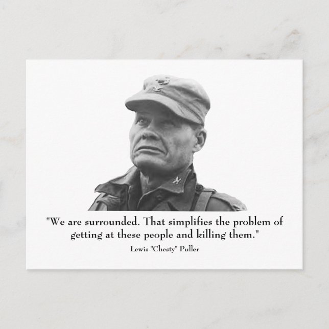 Lewis "Chety" Puller Vykort (Framsida)