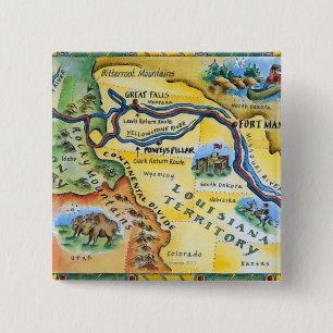 Lewis & Clark expeditionkarta Knapp