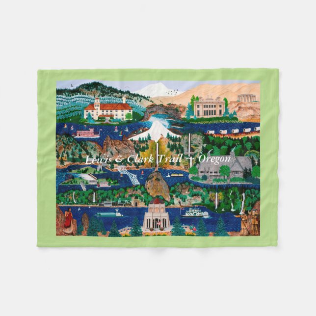 Lewis & Clark slinga~ Oregon Fleecefilt (Framsidan (Horisontell))