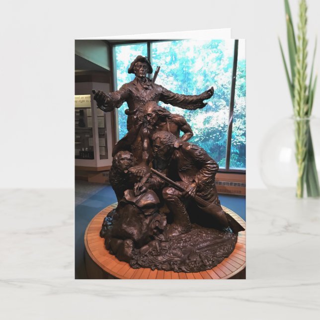 Lewis & Clark Statue, Fort Clatsop, Oregon Kort (Framsida)