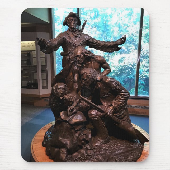 Lewis & Clark Statue, Fort Clatsop, Oregon Musmatta (Framsidan)