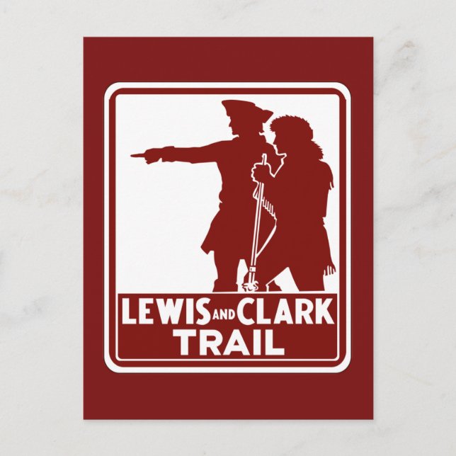 Lewis & Clark, Traffic Guide Sign, USA Vykort (Framsida)