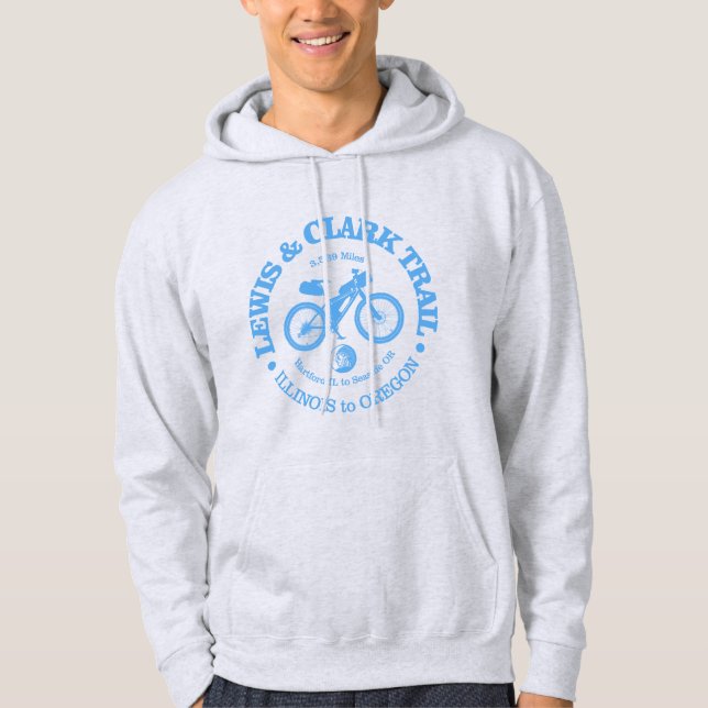 Lewis & Clark Trail (cykling) Hoodie (Framsida)