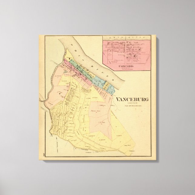 Lewis County Kentucky Canvastryck (Framsida)