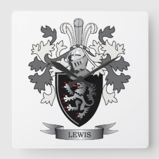 Lewis Family Crest Jackar om Arm Fyrkantig Klocka