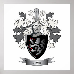 Lewis Family Crest Jackar om Arm Poster