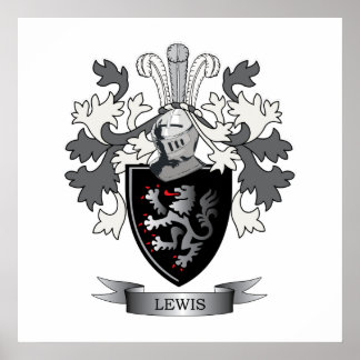 Lewis Family Crest Jackar om Arm Poster