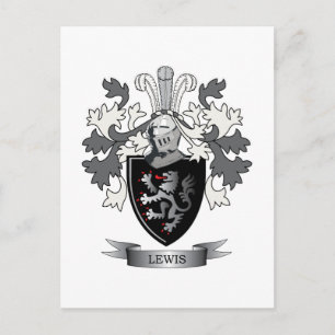 Lewis Family Crest Jackar om Arm Vykort