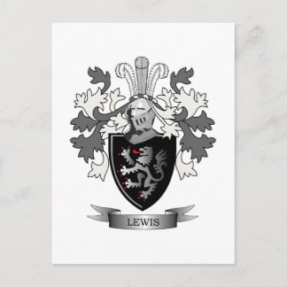 Lewis Family Crest Jackar om Arm Vykort