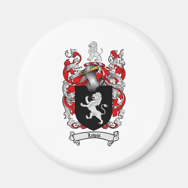 Lewis Family Crest - Lewis Jackar om Arm Magnet (Framsidan)