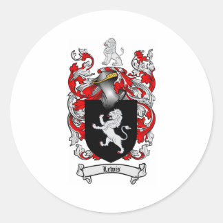 Lewis Family Crest - Lewis Jackar om Arm Runt Klistermärke