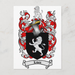 Lewis Family Crest - Lewis Jackar om Arm Vykort