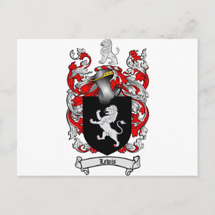 Lewis Family Crest - Lewis Jackar om Arm Vykort