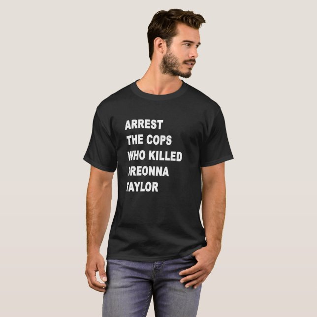 Lewis hamilton arresterar poliser som dödade Breon T Shirt (Hel framsida)