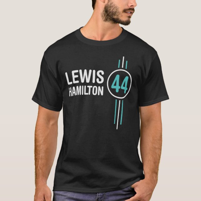 Lewis Hamilton Formula1 Motorsport World Champion T Shirt (Framsida)