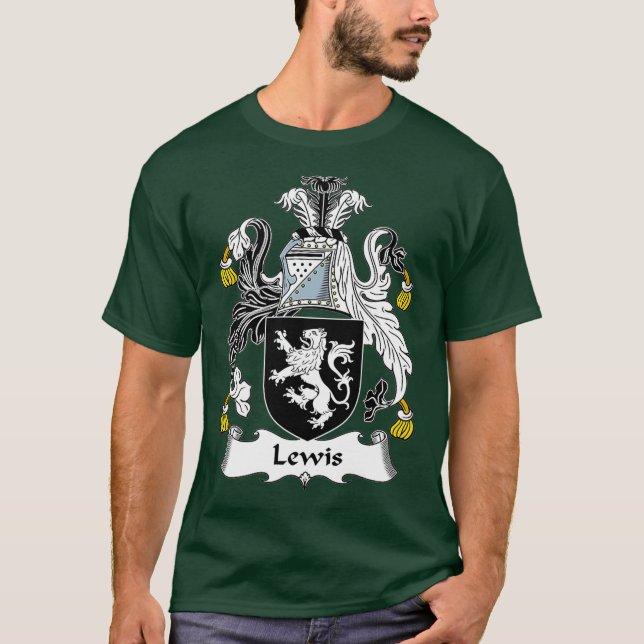 Lewis Jackar om Arm Wales Family Crest T Shirt (Framsida)