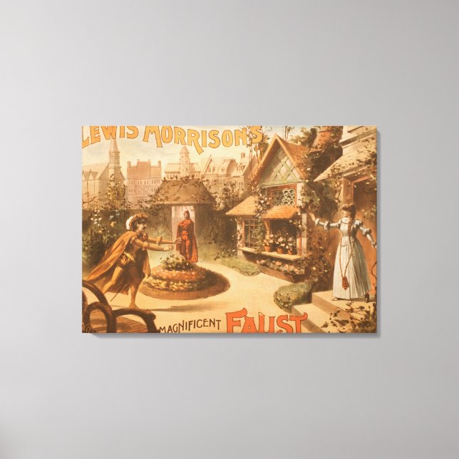 Lewis Morrisons magnifika Faust Theater Canvastryck (Framsida)