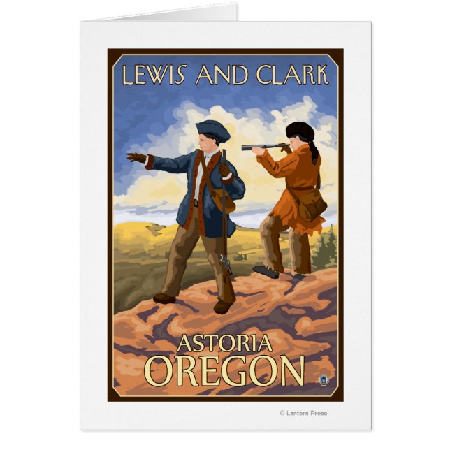 Lewis och Clark - Astoria, Oregon Hälsningskort (Framsidan)