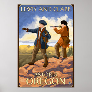 Lewis och Clark - Astoria, Oregon Poster