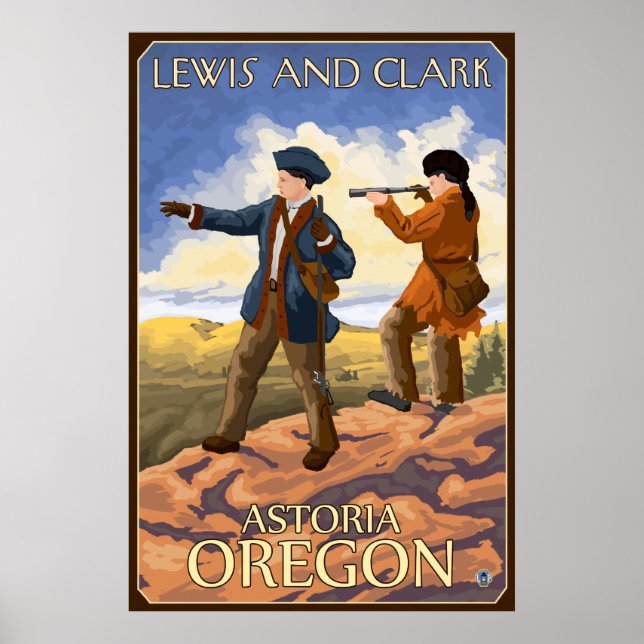 Lewis och Clark - Astoria, Oregon Poster (Framsidan)