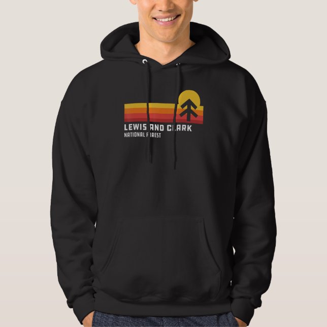Lewis och Clark National Forest Underbar Falls Mon Hoodie (Framsida)