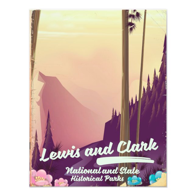 Lewis och Clark National och State Park poster (Framsidan)