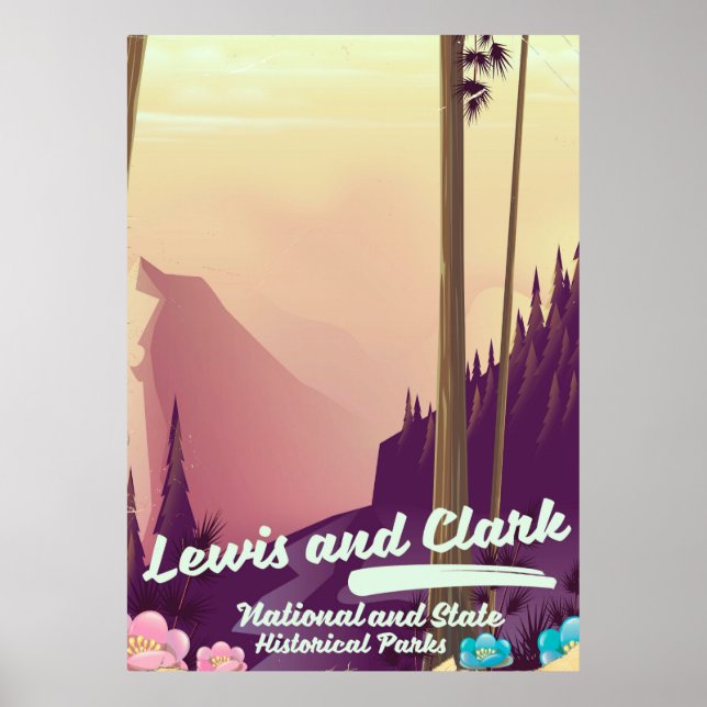 Lewis och Clark National och State Park poster (Framsidan)