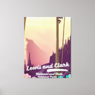 Lewis och Clark National och State Park poster Canvastryck