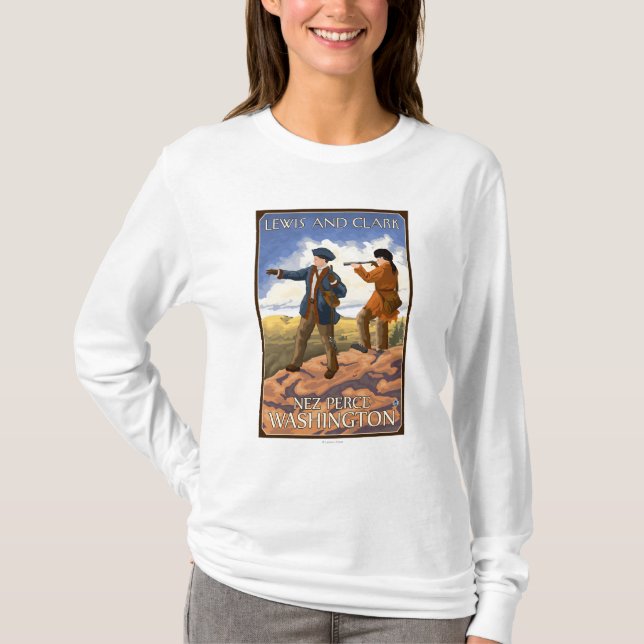 Lewis och Clark - Nez Perce, Washington T-shirt (Framsida)