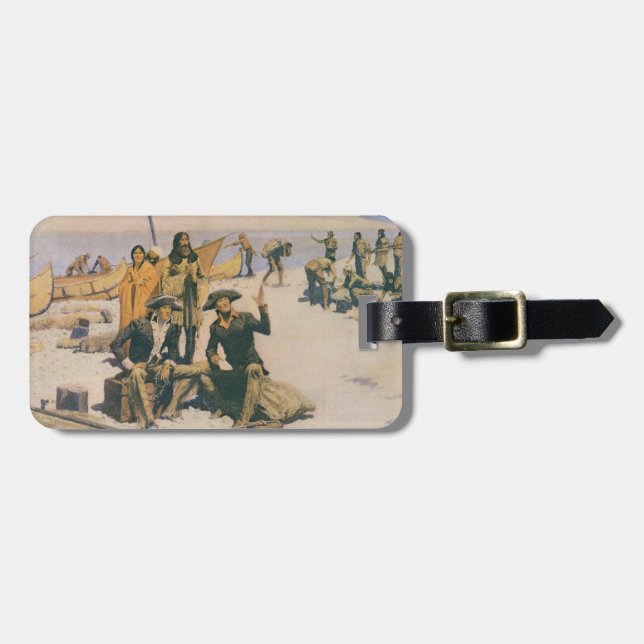 Lewis och Clark på Columbiaet River Bagagebricka (Horisontell Framsida)