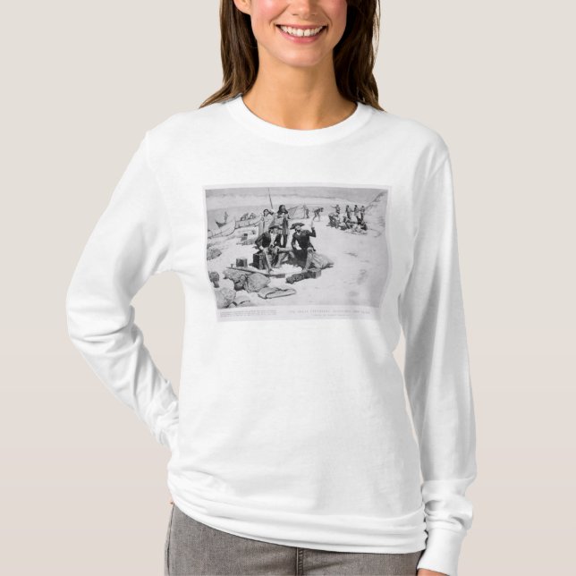 Lewis och Clark på munnen av Columbiaen T Shirt (Framsida)