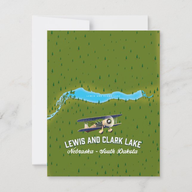 Lewis och Clark sjökarta poster. (Framsida)