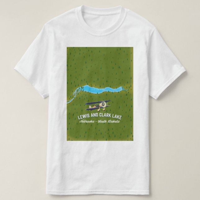 Lewis och Clark sjökarta poster. T Shirt (Design framsida)